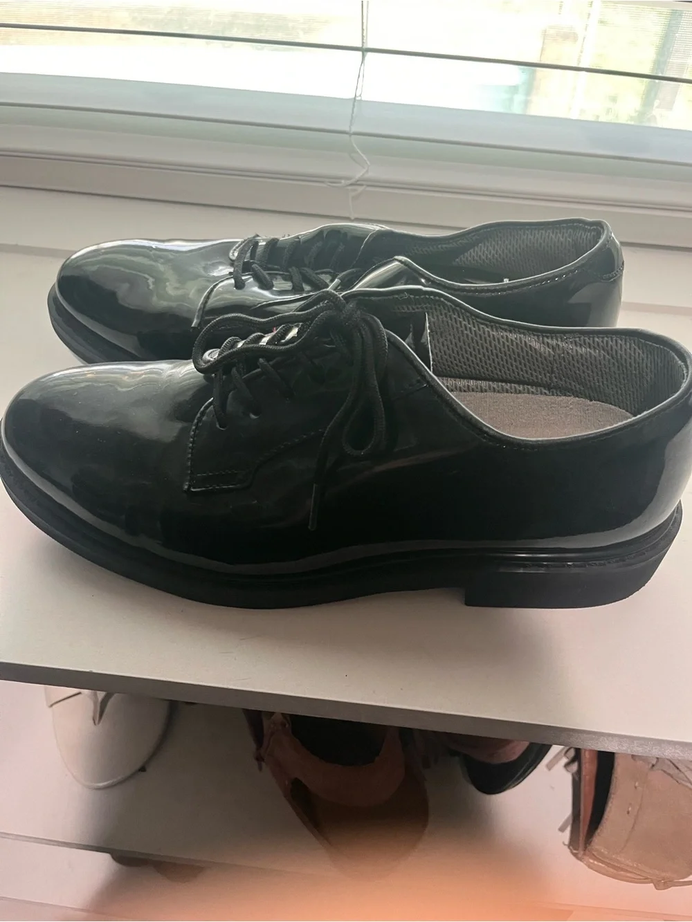 Rothco Glossy Black Lace-Up Dress Oxfords